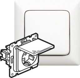 Steckdose (SK) mit erhöhtem Berührungsschutz KlappdeckelFeuchtr. Unterputz Creo 