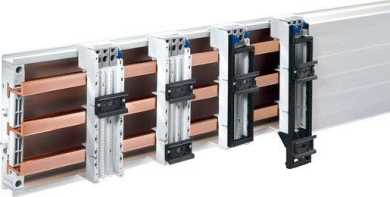 Geräteadapter 65A 3-polig mit 1 Tragschiene und Tragrahmen RiLine 