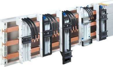 Geräteadapter 25A 3-polig mit 1 Tragschiene und Tragrahmen RiLine 