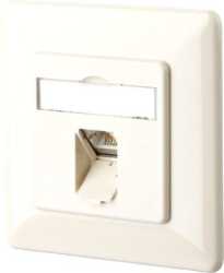 Kommunikationsanschlussdose E-DAT C6 1 Port UP reinweiß 