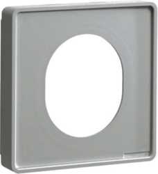 Blende CEE-Steckdose schnittkaschierend halogenfrei Oberteil 80mm lackiert Alu 