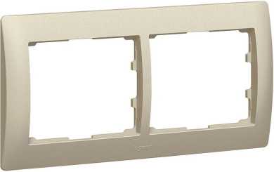 Rahmen 2-fach waagerecht Galea titanium 