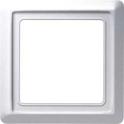 Abdeckrahmen Allwetter 1-fach Aluminium glänzend 