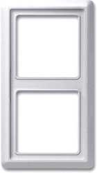 Abdeckrahmen Allwetter 2-fach Aluminium glänzend 