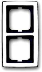 Abdeckrahmen solo 2-fach Chrom glänzend 