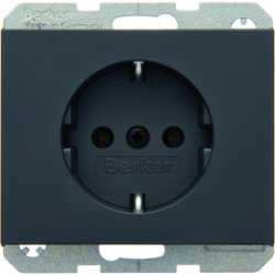 SCHUKO-Steckdose K.1 - anthrazit/ matt 