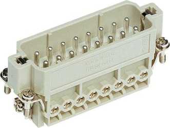 Stifteinsatz HAN16A-STI-S Schraubanschluß rechteckig 