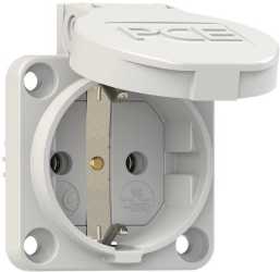 Schutzkontaktsteckdose nat 50x50 IP54 rückw. grau 