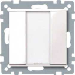 Taster 1-fach plus polarweiß glänzend 