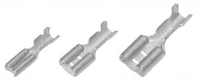 Flachsteckhülse mit Kabelstopp 1,0-2,5 mm / 6,3x0,8 mm 