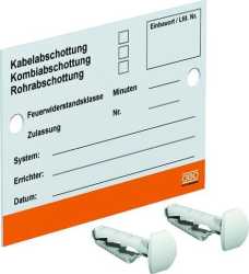 Kennzeichnungsschild für Abschottungs-Systeme 
