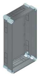Putzwanne mit Rückwand komplett außen B586xH1078xT245mm 