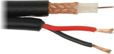 Video-Kombi-Kabel RG 59 + 2x0,75 SW RG 59 + 2x0,75 schwarz 