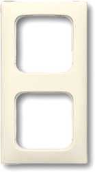 Abdeckrahmen 2-fach Linear-102 cremeweiß glänzend 