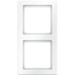 Abdeckrahmen 2-fach Q.1 polarweiß / samt senk - und waagrecht 