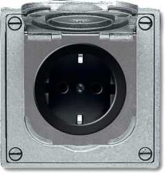 Unterputz Steckdose mit erhöhtem Berührungsschutz Klappdeckel 