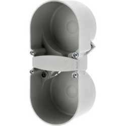 Berührungsschutzdose 2fach Integro grau 