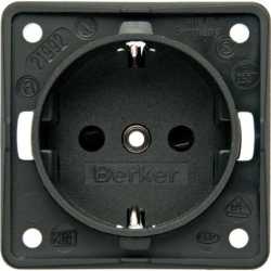 SCHUKO-Steckdose Integro - anthrazit / matt 