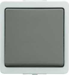Feuchtraum Wechselschalter grau AP 