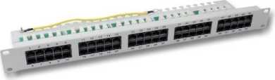 Patchpanel 50xRJ45 8/4 1HE ISDN RAL7035 Kat3 