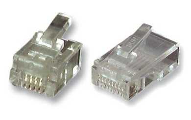 RJ Modular Stecker RJ45 ungeschirmt für Datenkabel FLEX 8polig 