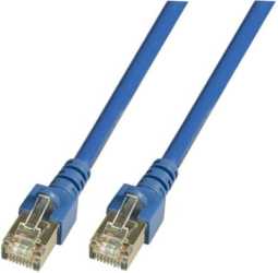 Patchkabel RJ45 SF/UTP Kat.5e umspritzt 0,5m blau 
