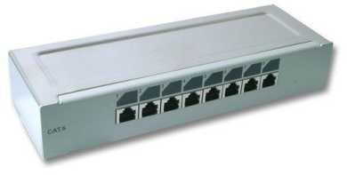 Mini-Patchpanel 12xRJ45S Kat6 RAL7035 