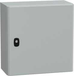 S3D Wandschrank Stahlblech mit Volltür mit Montageplatte H400 x B400 x T200 mm 