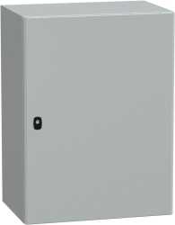 S3D Wandschrank Stahlblech mit Volltür mit Montageplatte H800 x B600 x T400 mm 