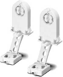 Durchsteckfassung ohne Starterfassung, weiß 