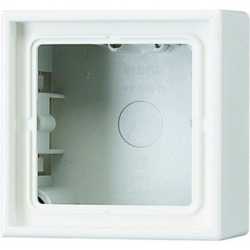 Aufputz-Kappe 1-fach integrierte mit angeformter Rahmen weiß 