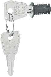 Schloß mit 2 Schlüsseln zum Einbau in Plexo Verteilertüren 