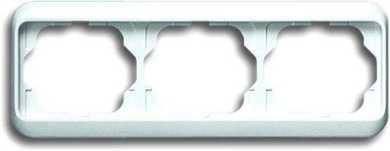 Abdeckrahmen alpha 3-fach waagerecht studioweiß hochglanz 