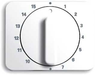 Abdeckung alpha für Zeitschaltuhr 15 Min. studioweiß glänzend 