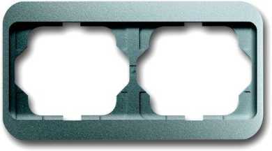 Abdeckrahmen alpha 2-fach waagerecht Titan matt 