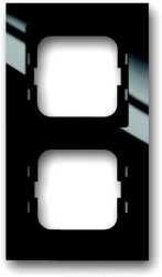 Abdeckrahmen axcent 2-fach schwarz glänzend 