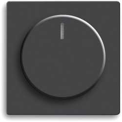 Bedienelement mit Glimmlampe für Drehdimmer 102 schwarz matt 