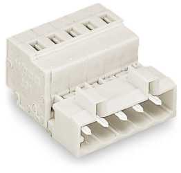 Stiftleiste mit Rastfuß 7-polig Rastermaß 5 mm lichtgrau 