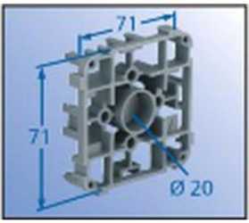 Gegenlager 1210-02 Sternprofil für Stützrohr DIN EN Ø 20 mm 