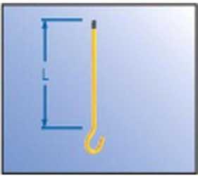 Leuchtenhaken M5 Stahl feuerverzinkt Kunststoffmantel Schaft 55 mm 