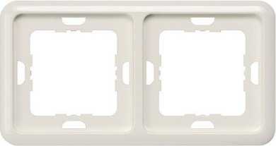 2-fach Rahmen DELTA profil titanweiß 151x80mm 