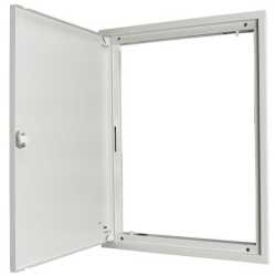 Unterputz Türrahmen grau mit Tür und Drehriegelverschluss 600/7 