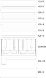 Zählerverteilereinsatz Oberösterreich/Salzburg BPZ-MES-EN-1000/20-4 