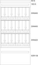 Zählerverteiler-Montageeinsatz Kärnten BPZ-MES-KN1000/20-12 