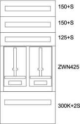 Zählerverteiler-Montageeinsatz Kärnten BPZ-MES-KN-600/12-2Z 