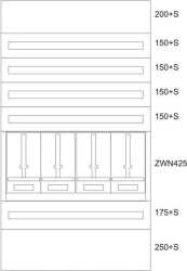Zählerverteilereinsatz Tirol BPZ-MES-TN-1000/17-4 