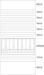 Zählerverteilereinsatz Tirol BPZ-MES-TN-1000/20-4 