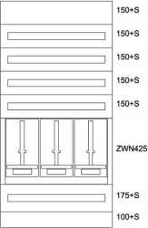 Zählerverteilereinsatz Tirol BPZ-MES-TN-800/15-3Z 