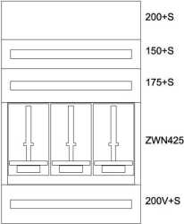 Zählerverteilereinsatz Vorarlberg BPZ-MES-VN-800/12-3Z 