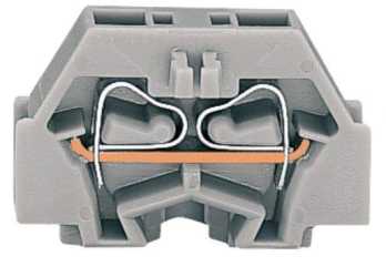 2-Leiter-Klemme mit Befestigungsflansch grau 